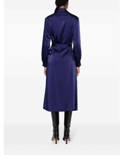 Robe mi-longue à design portefeuille Claudie Pierlot en coloris Blue