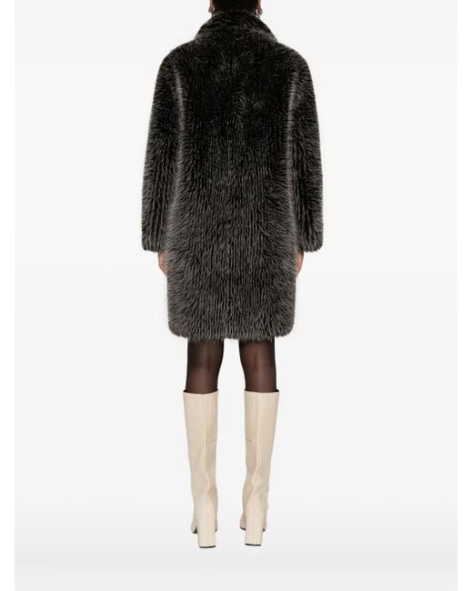VALENTINI 1972 Black Funnel-Neck Coat