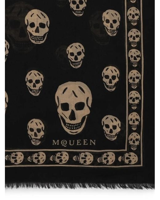 McQueen Black Scarfs for men