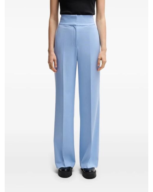 HUGO Blue High-Waisted Flared Trousers