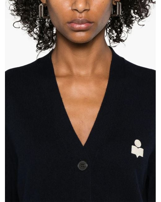 Isabel Marant Blue Midnight Cotton Blend Karina Cardigan