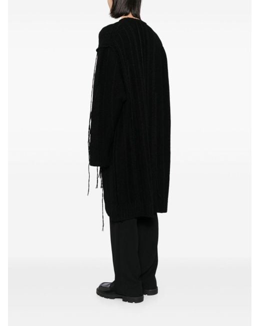 Yohji Yamamoto Black Long Cardigan for men