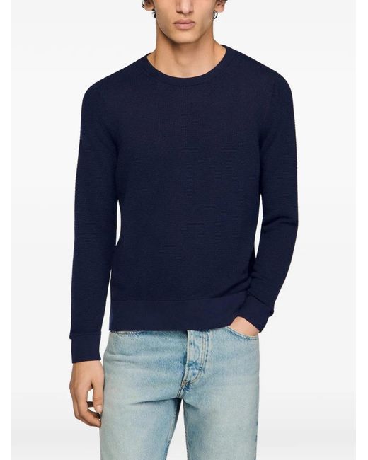 Pull En Maille Texturée Sandro pour homme en coloris Black