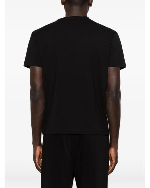 John Richmond Black Round-Neck Embellished T-Shirt for men