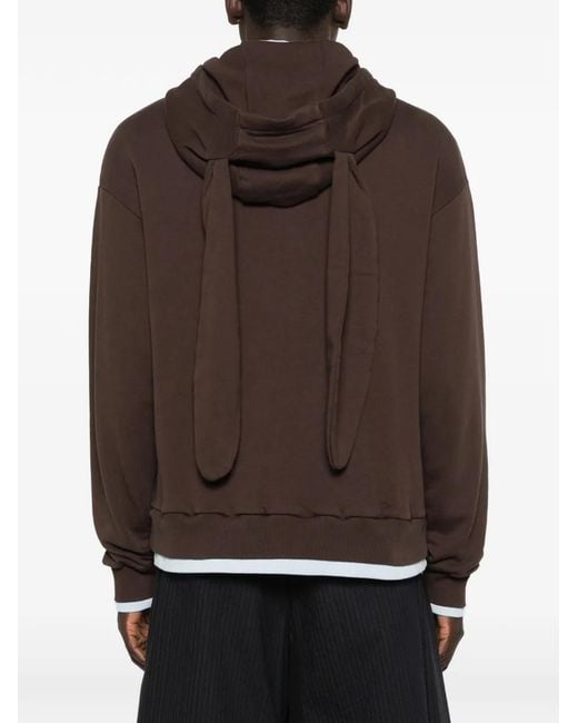 Charles Jeffrey Brown Rabbit-Ear Hoodie
