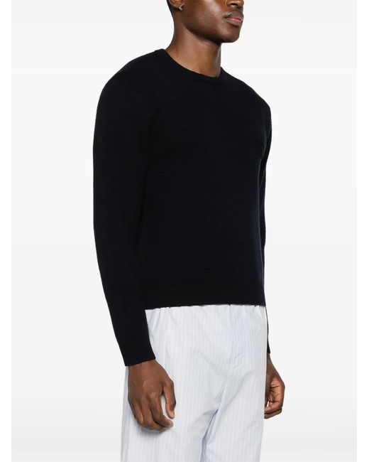 Nanushka Black Motif-Embroidered Wool Jumper for men