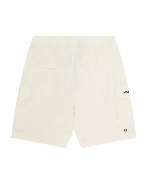 Aape By A Bathing Ape White Logo-Patch Cargo Shorts for men