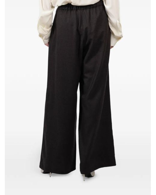 Dusan Black Pleated Palazzo Pants