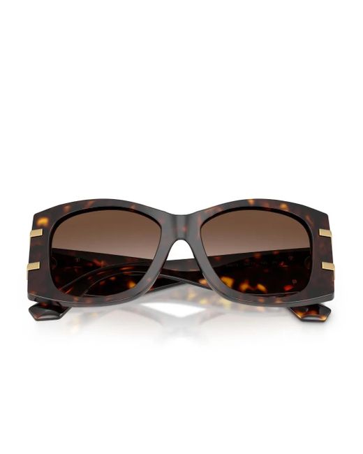 Dolce & Gabbana Brown Geometric-Frame Sunglasses
