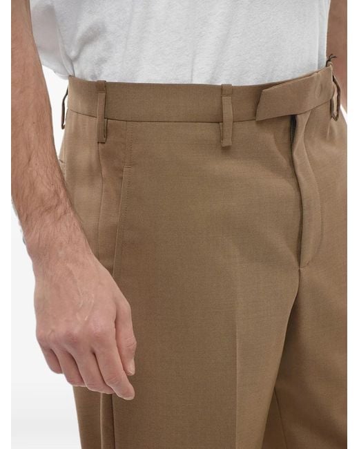 Neil Barrett Natural Jamie Pressed-Crease Trousers for men
