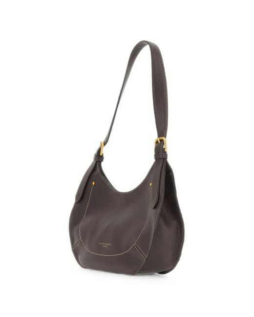 Gianni Chiarini Gray Gabry Hammered Leather Shoulder Bag