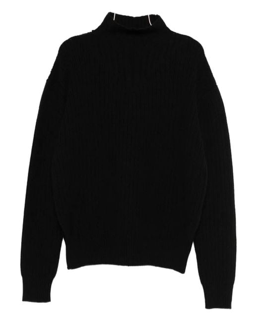 Rick Owens Trui Met Hoge Hals in het Black voor heren