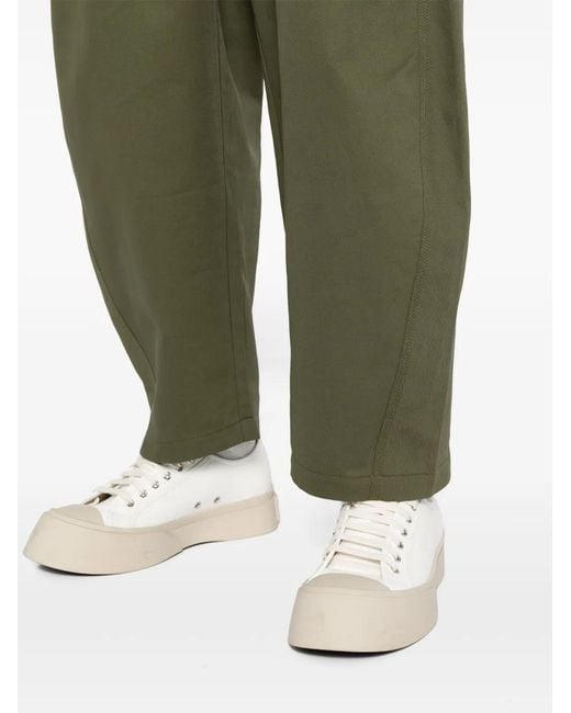 CROQUIS Green Cotton-Blend Tapered Trousers for men