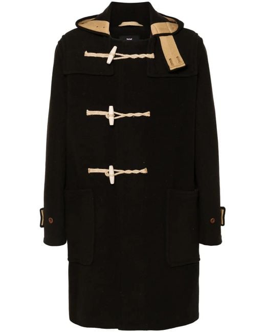 Gloverall Black Monty Duffle Coat for men