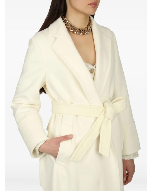 Cappotto Donna Con Cintura di Eleventy in White