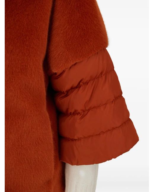 Herno フーデッド パデッドジャケット Red