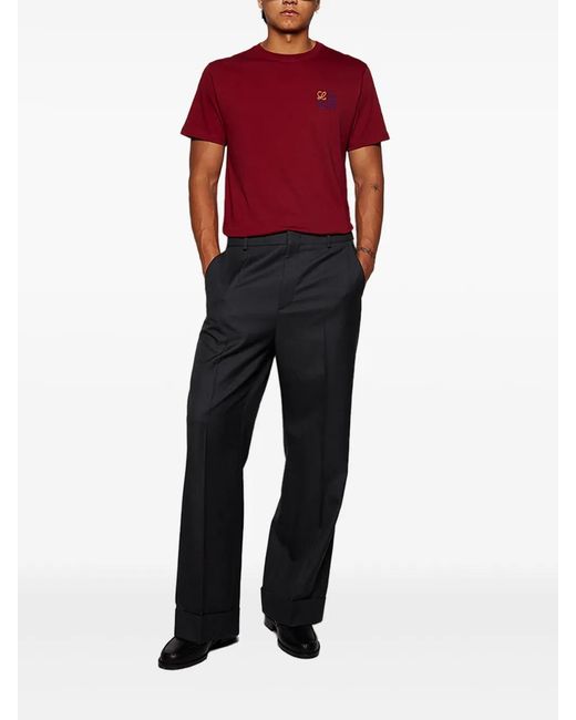 Loewe Red Cotton T-Shirt for men