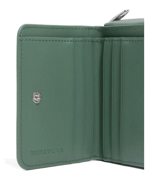 Portafoglio Con Effetto Coccodrillo E Zip A Giro di Bimba Y Lola in Green
