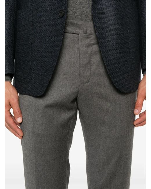 PT Torino Gray Tapered Trousers for men