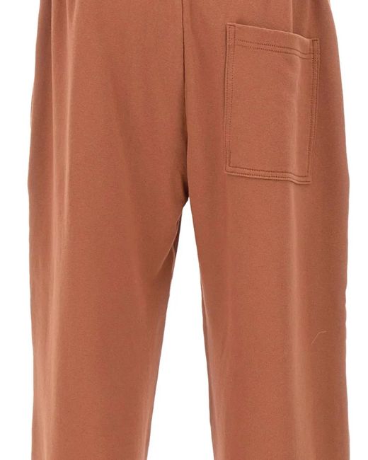 MM6 by Maison Margiela Orange Logo-Patch Wide-Leg Track Pants for men