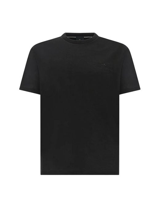Paul & Shark Black Piqué Cotton T-Shirt for men