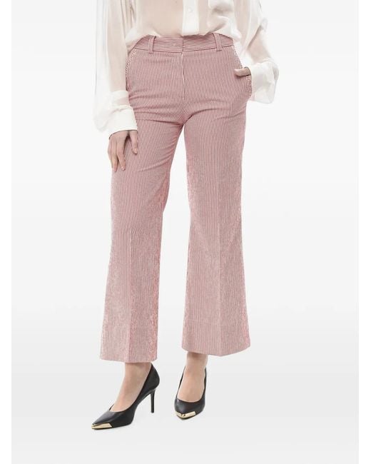Ql2 Pink Striped Chino Trousers