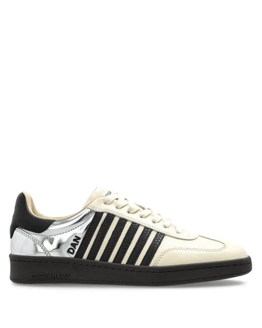 DSquared² パネル レザースニーカー Black