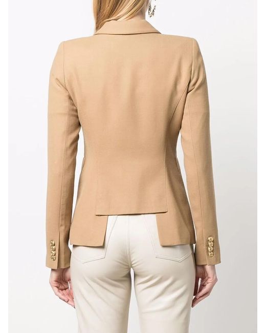 Smythe Natural Peak-Lapels Single-Breasted Blazer