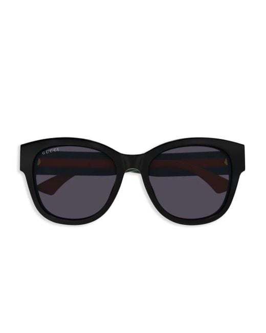 Gucci Black Engraved-Logo Sunglasses