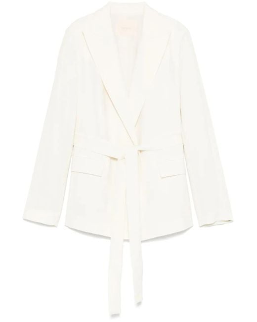 Blazer À Taille Ceinturée Twinset en coloris White