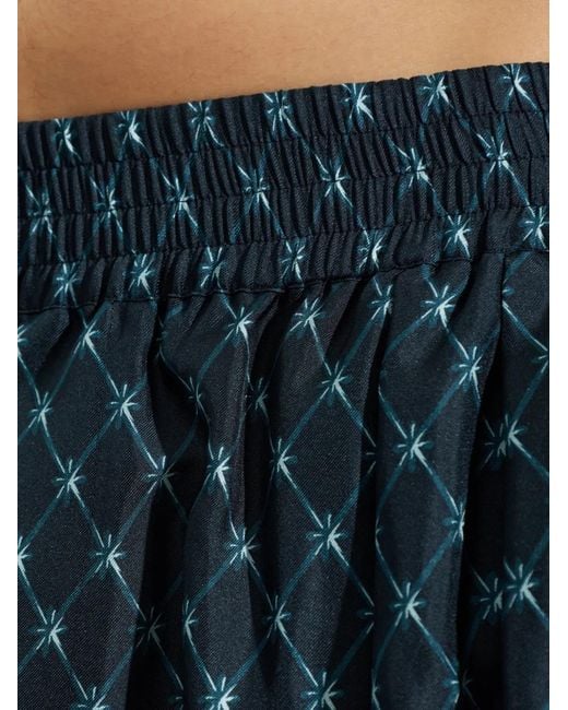 Balmain Blue Silk Shorts for men