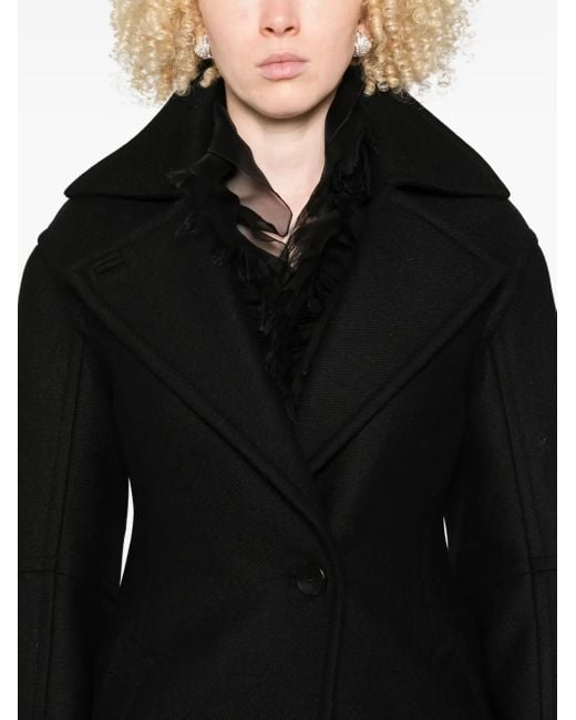 Blumarine Black Single-Breasted Coat