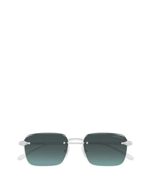 Montblanc Green Square-Frame Sunglasses for men
