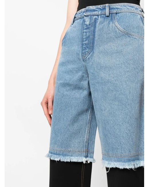 Christopher Esber Blue Deconstruct Straight-Leg Jeans