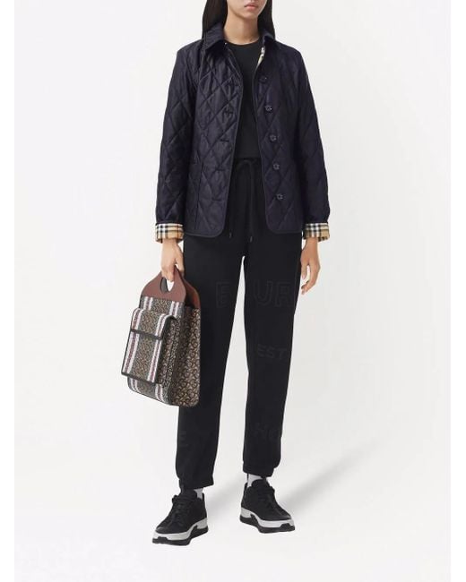 Burberry Blue Fernleigh Quilted Jacket