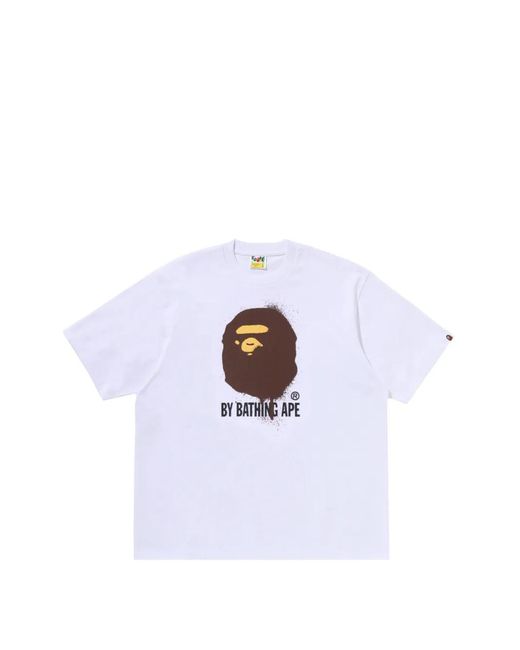 A Bathing Ape White Ape Head Logo-Print T-Shirt for men