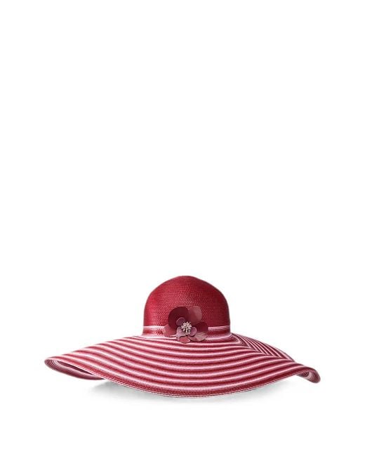 Maison Michel Pink Blanche Floral-Detail Sun Hat