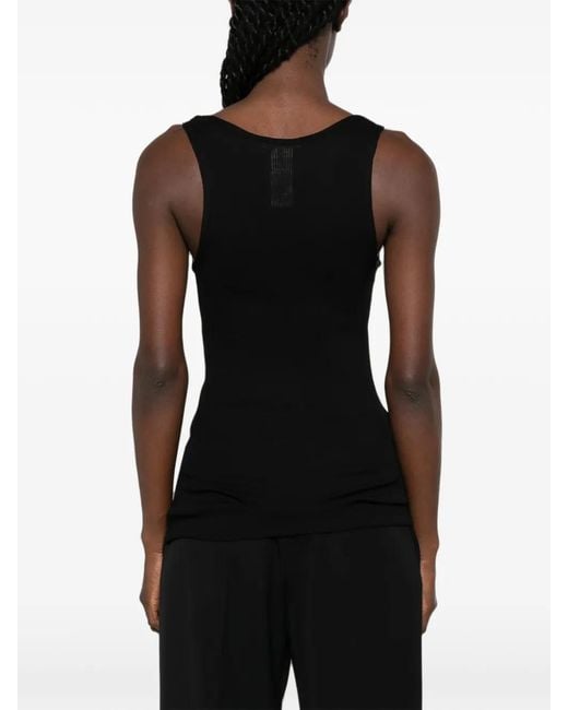 The Row Black Danel Ribbed-Knit Vest