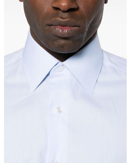 Brioni Katoenen Overhemd in het White voor heren