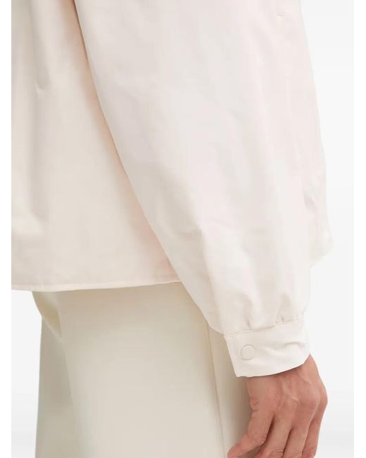 Guess White Hooded Logo-Patch Jacket