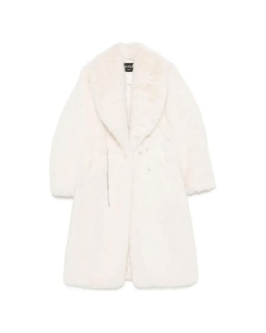 Dondup White Chain-Detail Coat