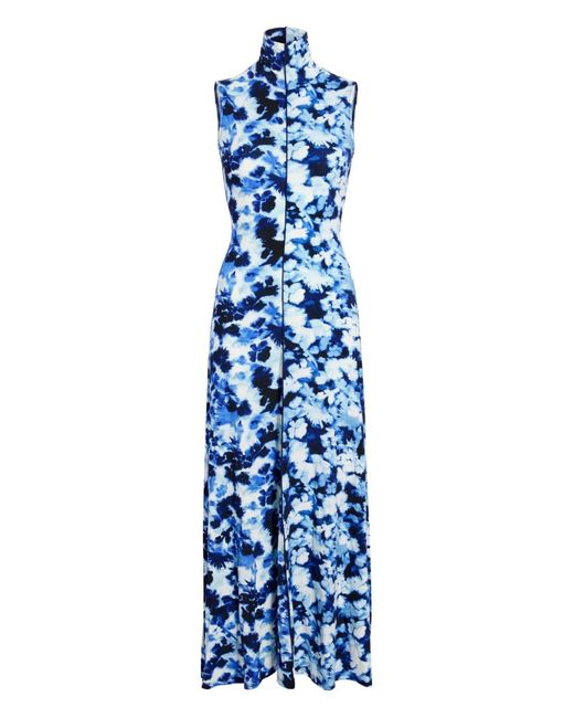 Proenza Schouler Blue Valentina Kleid mit Print