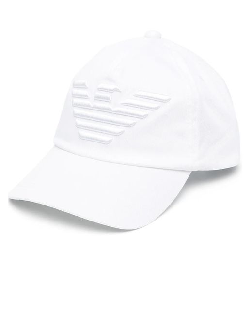 Emporio Armani White Logo Baseball Cap for men