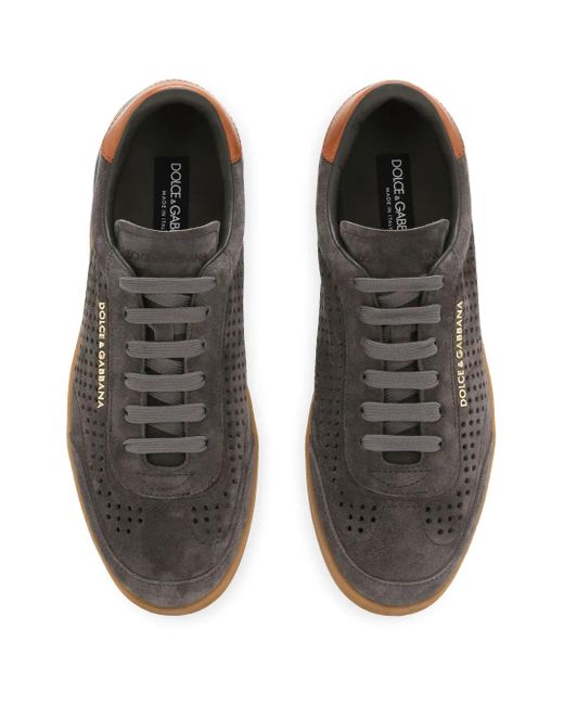Dolce & Gabbana Brown Saint Tropez Suede Sneakers for men