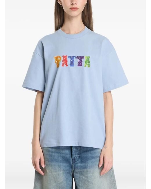 PATTA Blue Gummi Logo-Print T-Shirt