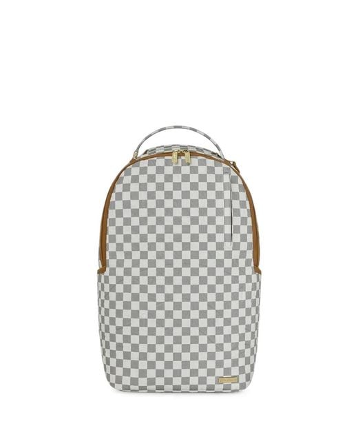 Sprayground Gray Sac À Dos Embossé The Private Jet Shark Club-High Altitude À Carreaux for men
