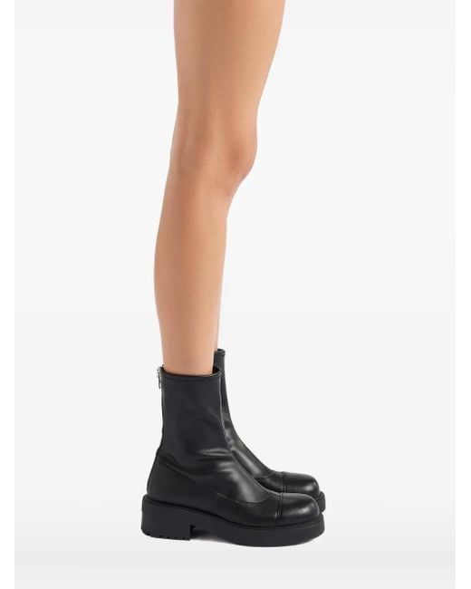Giuseppe Zanotti Black Zip-Detail Platform Boots
