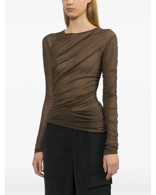 Helmut Lang Black Draped Top