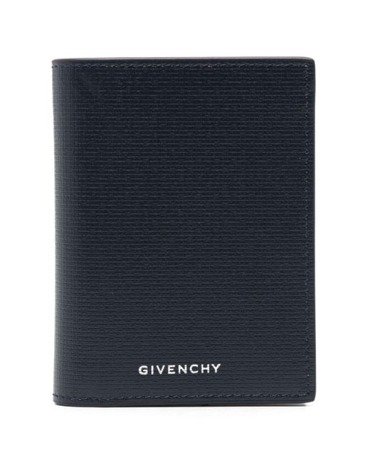 Givenchy Blue 4g-embossed Leather Wallet for men