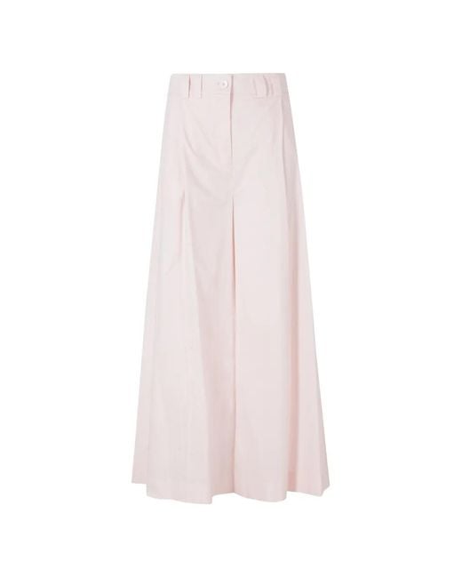 SOLOTRE Pink Pleated Tailored Trousers
